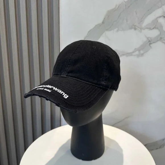 Alexander Wang Black Distressed Cap